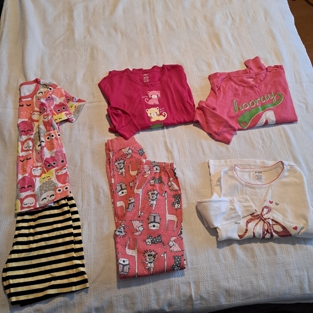 Gymboree girls size 10 pajama bundle 6 pieces no sets